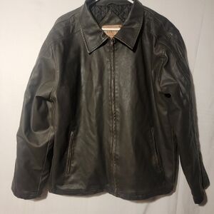 THE ORIGINAL ARIZONA JEAN COMPANY FAUX LEATHER JACKET SIZE XL